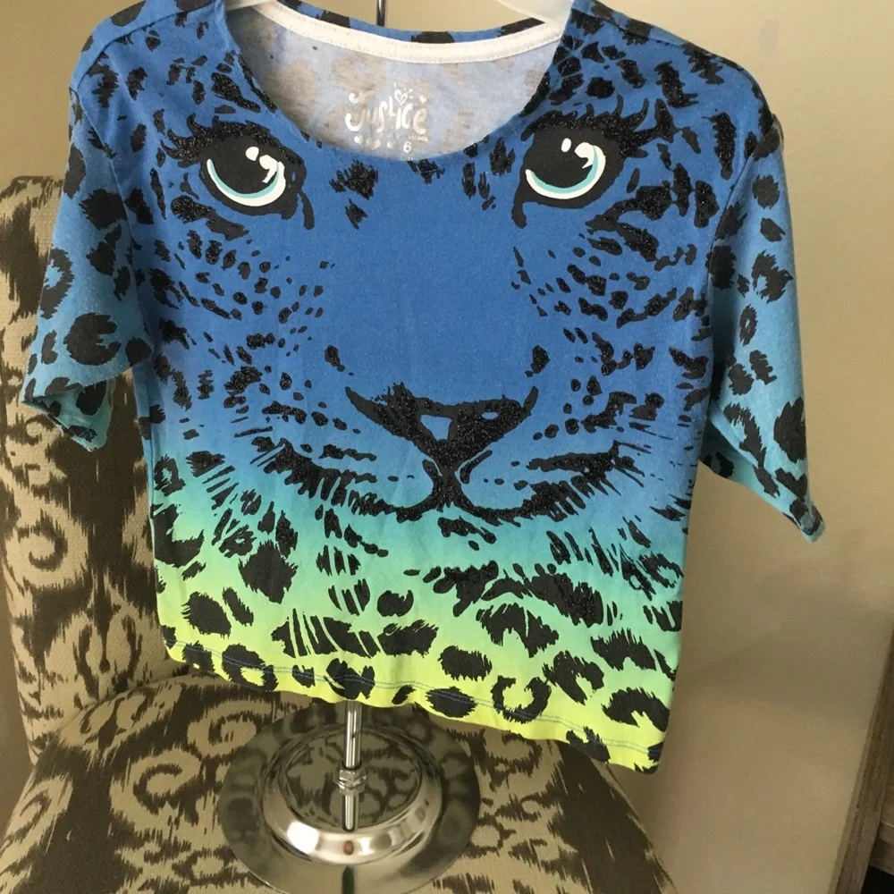 Justice for girls animal print‎ top sz 6